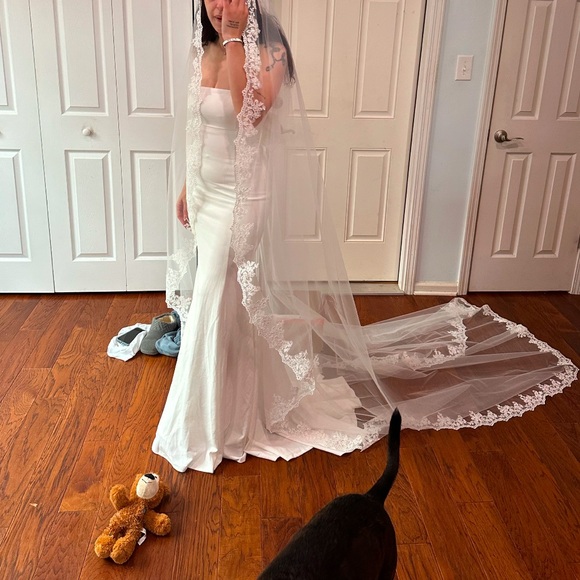 Lulus-Perfectly Romantic White Strapless Bow Mermaid Maxi Dress (XS) - Picture 7 of 7